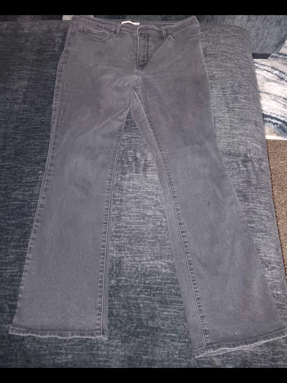 Men's Gray Flared Jeans - Comfortable Wide Leg